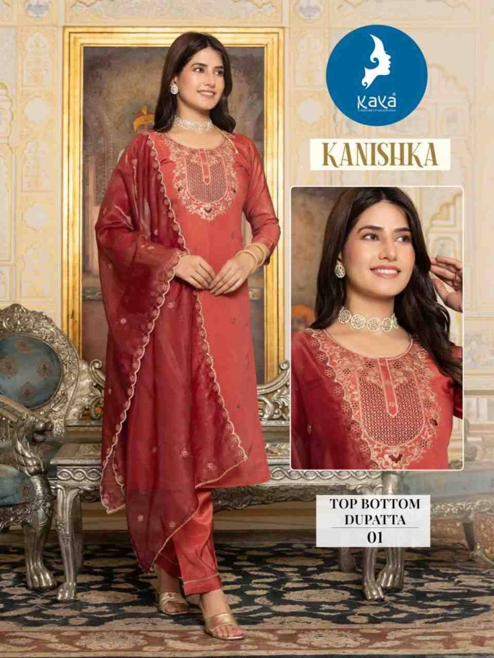 Kanishka By Kaya 01 To 06 Series Designer Stylish Fancy Colorful Beautiful Party Wear & Ethnic Wear Collection Tissue Shimmer Dresses At Wholesale Price