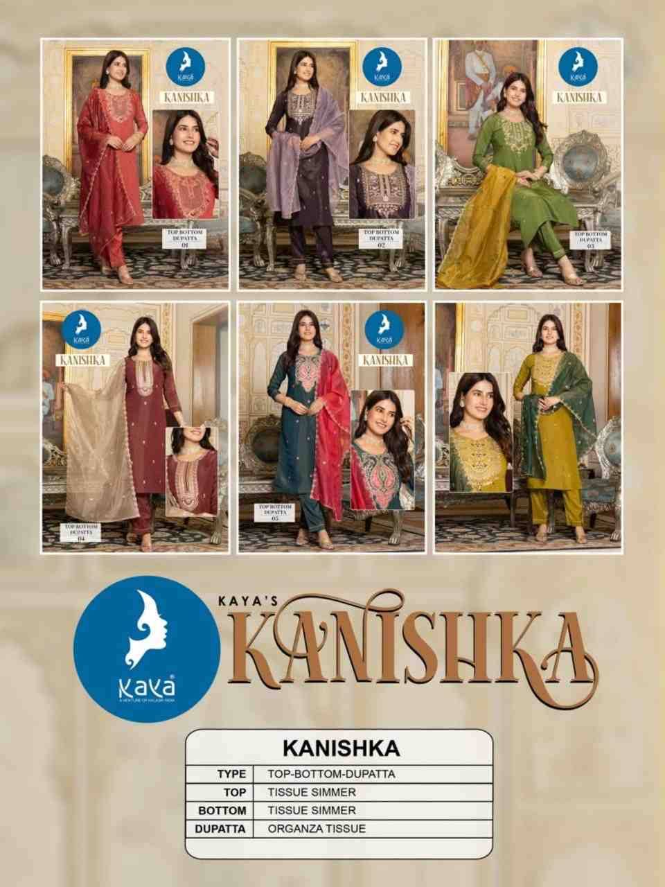 Kanishka By Kaya 01 To 06 Series Designer Stylish Fancy Colorful Beautiful Party Wear & Ethnic Wear Collection Tissue Shimmer Dresses At Wholesale Price