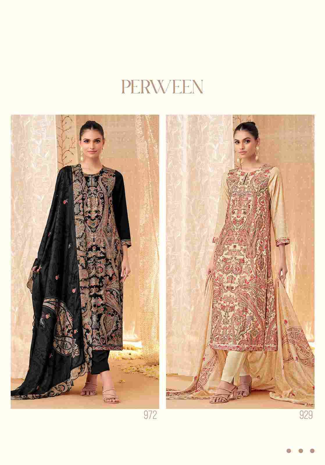 Perween By Sahiba Fabrics Beautiful Festive Suits Stylish Fancy Colorful Casual Wear & Ethnic Wear Staple Twill Dresses At Wholesale Price