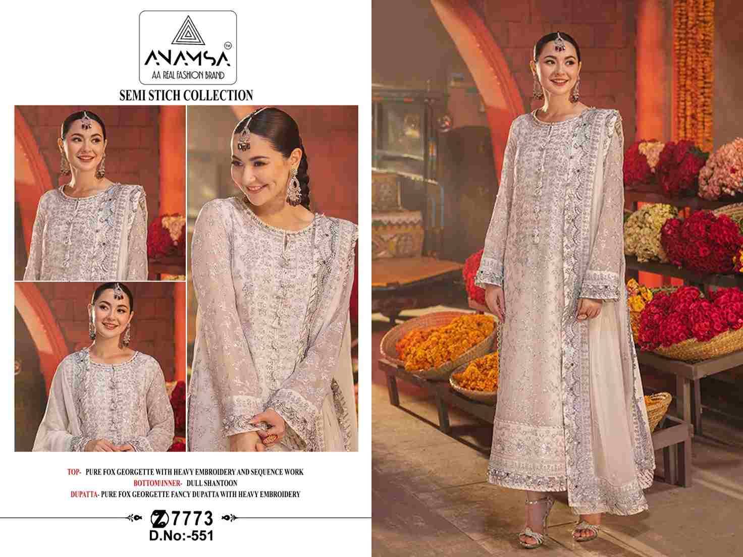 Anamsa Hit Design 551 By Fashid Wholesale Beautiful Pakistani Suits Colorful Stylish Fancy Casual Wear & Ethnic Wear Pure Faux Georgette Embroidered Dresses At Wholesale Price