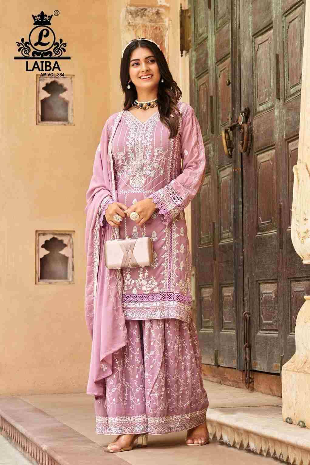 AM Vol-334 By Laiba 334-A To 334-C Series Beautiful Pakistani Suits Colorful Stylish Fancy Casual Wear & Ethnic Wear Pure Organza Embroidered Dresses At Wholesale Price