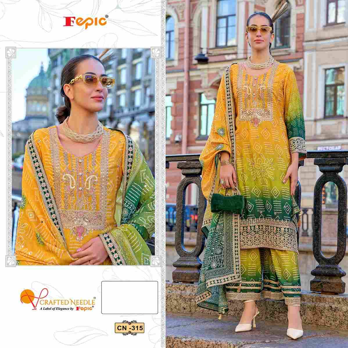 Fepic 315 Colours By Fepic 315-A To 315-B Series Beautiful Pakistani Suits Colorful Stylish Fancy Casual Wear & Ethnic Wear Chinnon Print Dresses At Wholesale Price