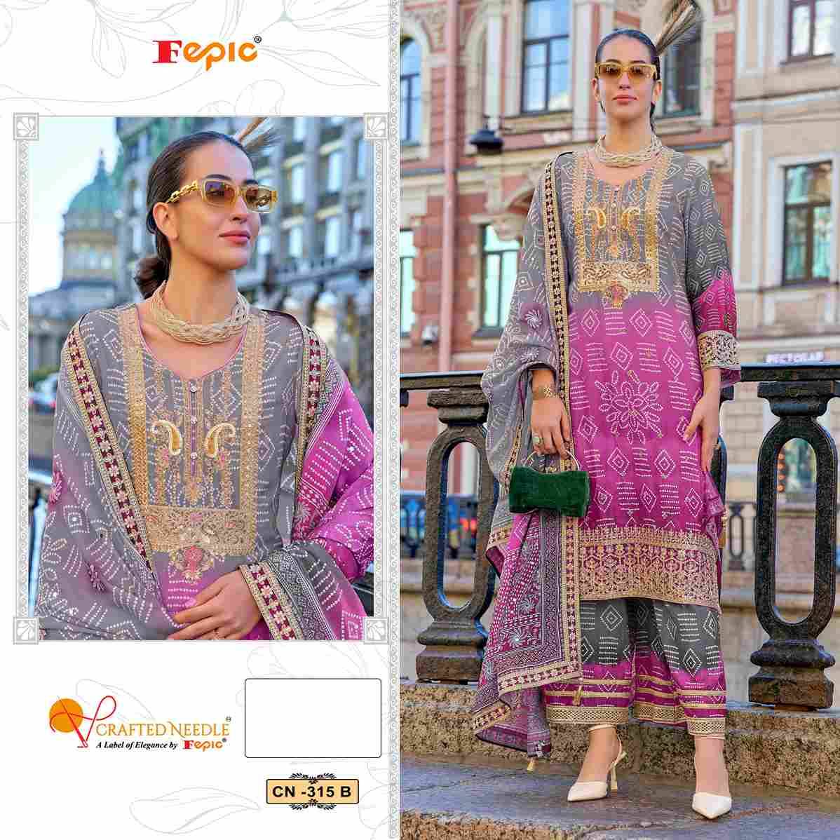 Fepic 315 Colours By Fepic 315-A To 315-B Series Beautiful Pakistani Suits Colorful Stylish Fancy Casual Wear & Ethnic Wear Chinnon Print Dresses At Wholesale Price