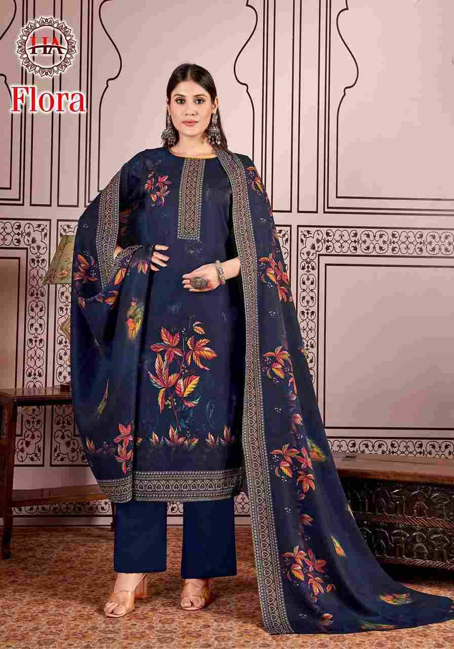 Flora By Harshit Fashion Hub 958-001 To 958-008 Series Beautiful Festive Suits Stylish Fancy Colorful Casual Wear & Ethnic Wear Pure Pashmina Print Dresses At Wholesale Price