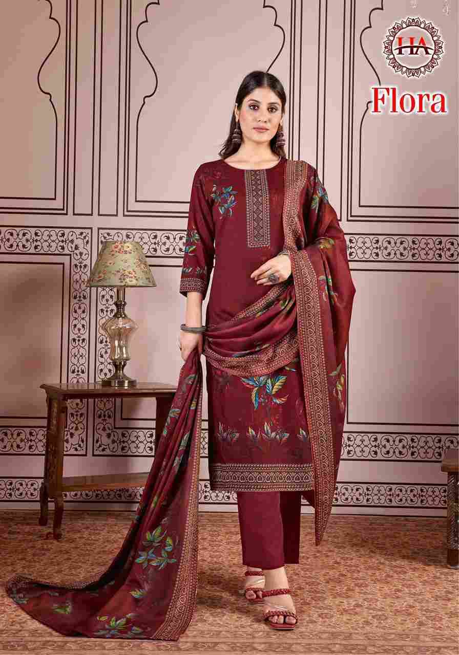 Flora By Harshit Fashion Hub 958-001 To 958-008 Series Beautiful Festive Suits Stylish Fancy Colorful Casual Wear & Ethnic Wear Pure Pashmina Print Dresses At Wholesale Price