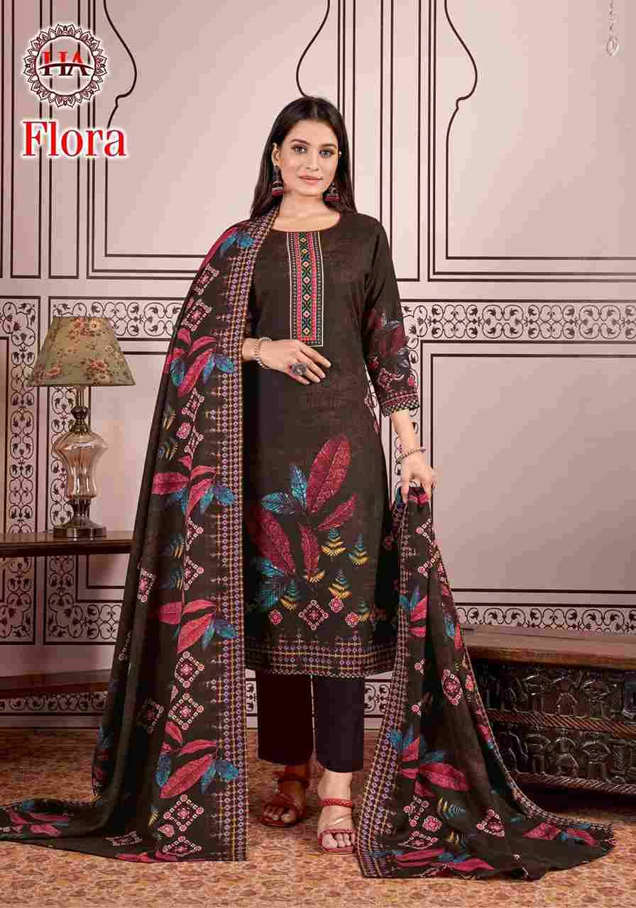 Flora By Harshit Fashion Hub 958-001 To 958-008 Series Beautiful Festive Suits Stylish Fancy Colorful Casual Wear & Ethnic Wear Pure Pashmina Print Dresses At Wholesale Price