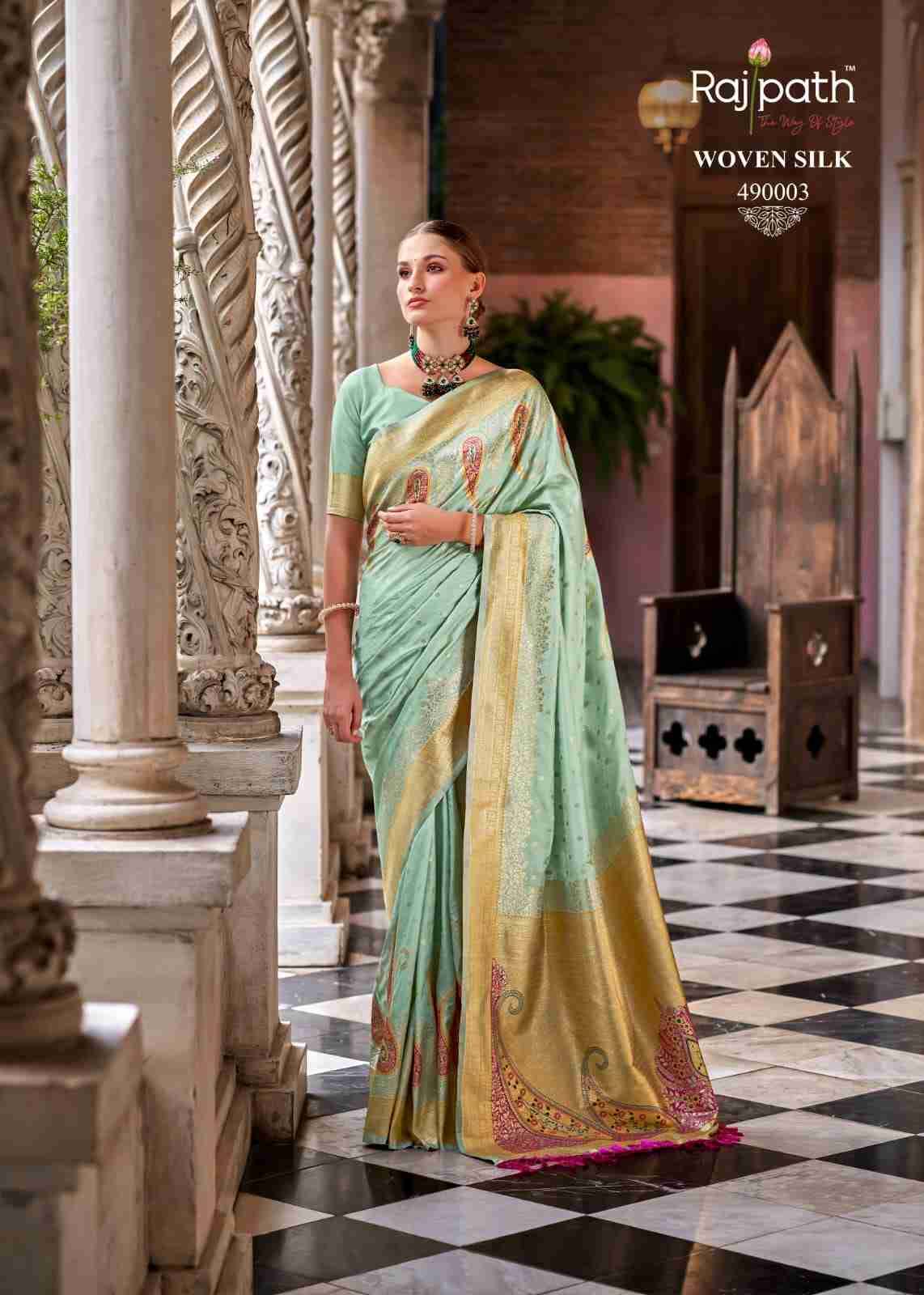 Pihu Silk By Rajpath 490001 To 490006 Series Indian Traditional Wear Collection Beautiful Stylish Fancy Colorful Party Wear & Occasional Wear Soft Silk Sarees At Wholesale Price