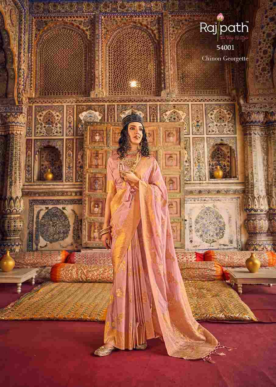 Annie Silk By Rajpath 54001 To 54006 Series Indian Traditional Wear Collection Beautiful Stylish Fancy Colorful Party Wear & Occasional Wear Georgette Silk Sarees At Wholesale Price