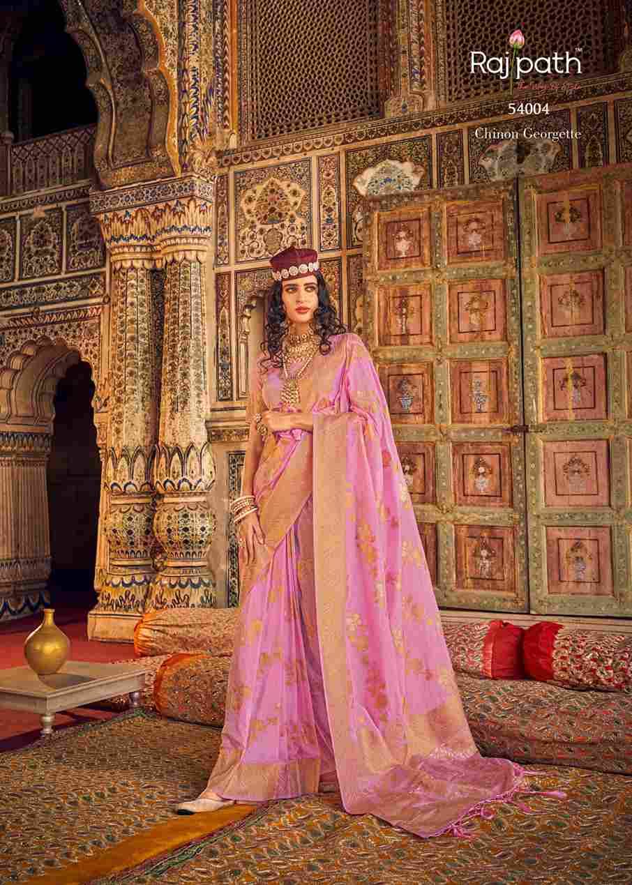 Annie Silk By Rajpath 54001 To 54006 Series Indian Traditional Wear Collection Beautiful Stylish Fancy Colorful Party Wear & Occasional Wear Georgette Silk Sarees At Wholesale Price