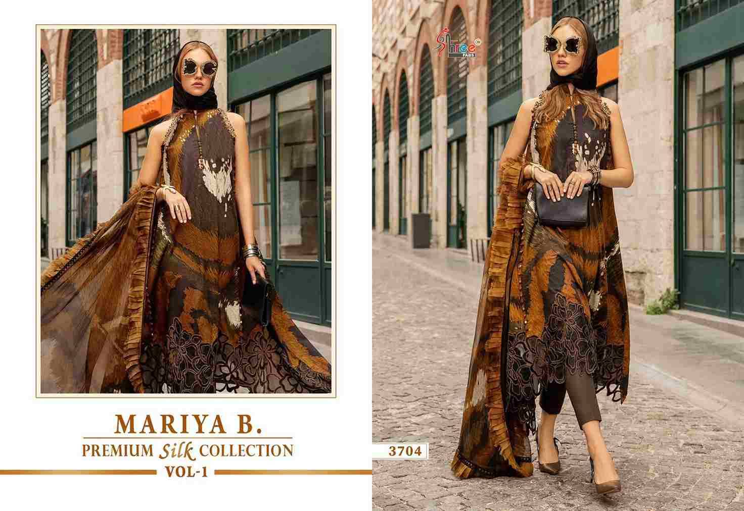 Mariya B. Premium Silk Collection Vol-1 By Shree Fabs 3704 To 3709 Series Beautiful Pakistani Suits Colorful Stylish Fancy Casual Wear & Ethnic Wear Japan Satin Dresses At Wholesale Price