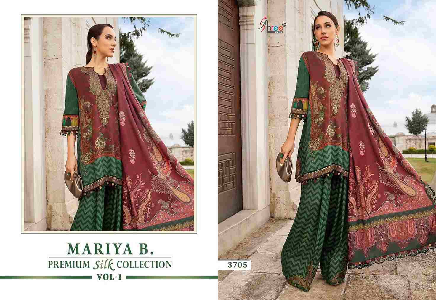 Mariya B. Premium Silk Collection Vol-1 By Shree Fabs 3704 To 3709 Series Beautiful Pakistani Suits Colorful Stylish Fancy Casual Wear & Ethnic Wear Japan Satin Dresses At Wholesale Price