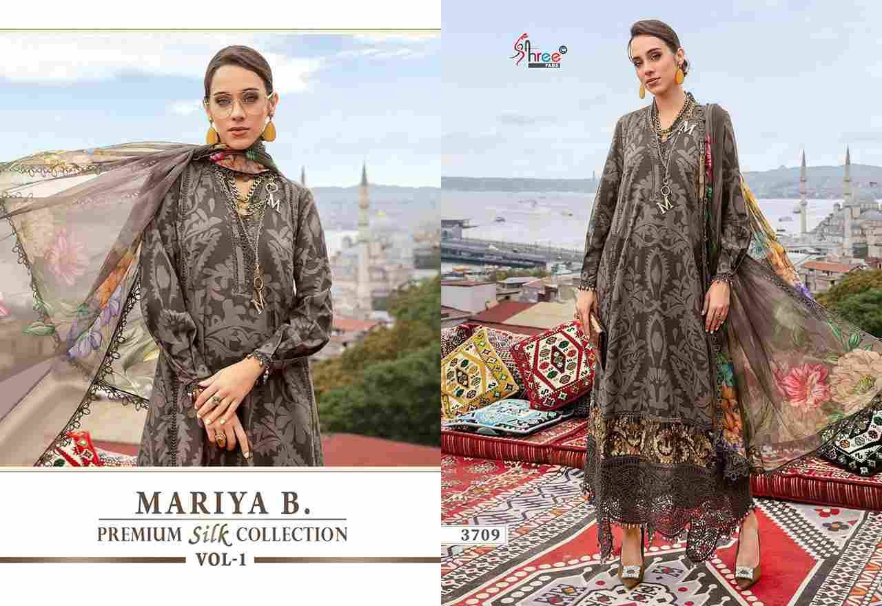 Mariya B. Premium Silk Collection Vol-1 By Shree Fabs 3704 To 3709 Series Beautiful Pakistani Suits Colorful Stylish Fancy Casual Wear & Ethnic Wear Japan Satin Dresses At Wholesale Price