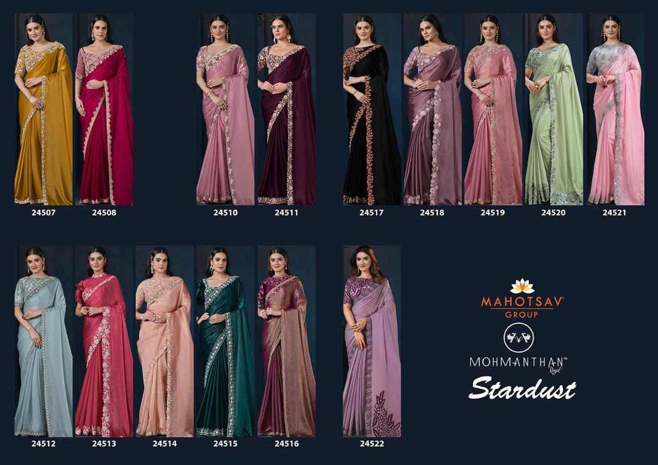 Stardust By Mohmanthan Indian Traditional Wear Collection Beautiful Stylish Fancy Colorful Party Wear & Occasional Wear Fancy Sarees At Wholesale Price