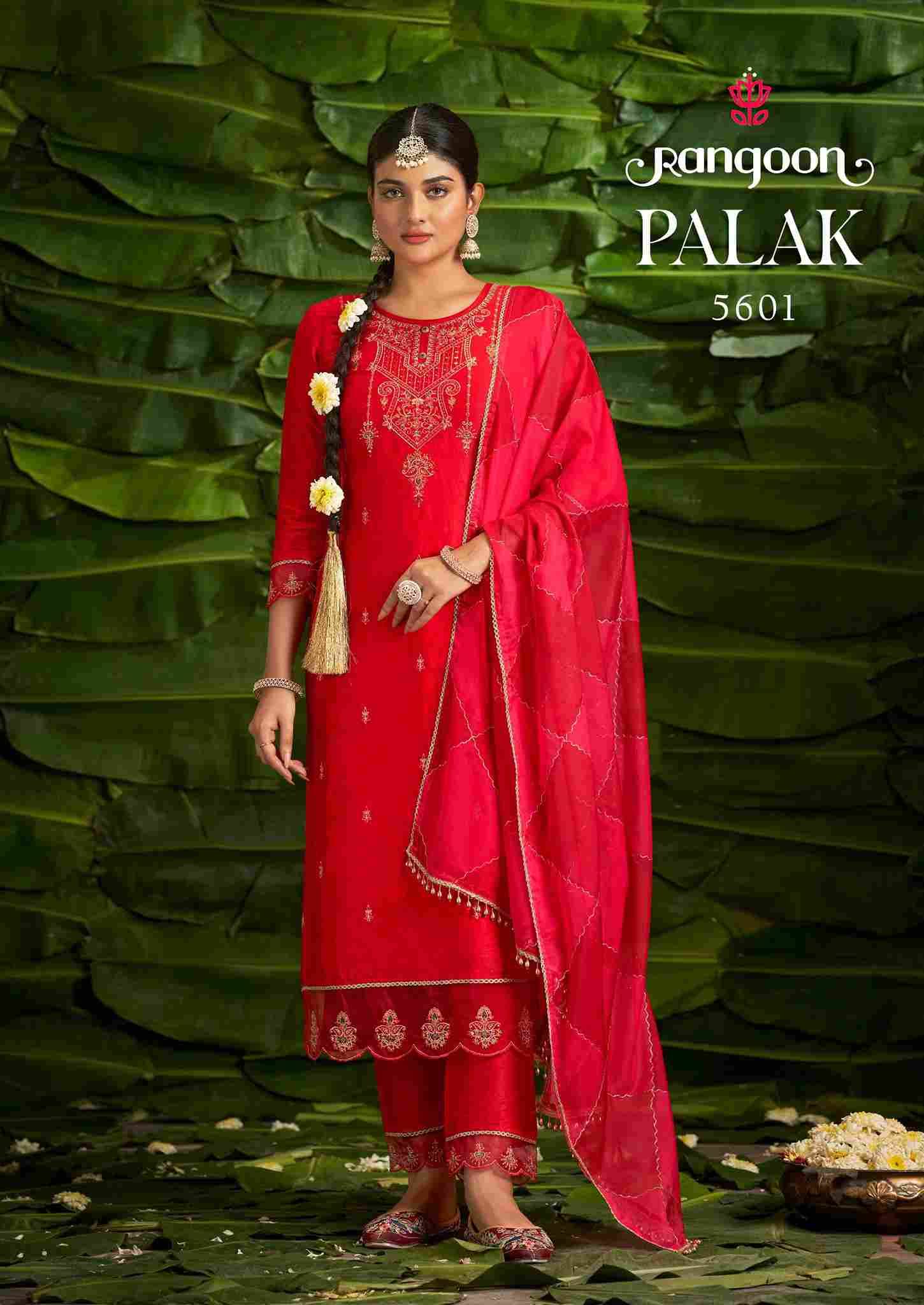 Palak By Rangoon 5601 To 5604 Series Beautiful Stylish Festive Suits Fancy Colorful Casual Wear & Ethnic Wear & Ready To Wear Viscose With Work Dresses At Wholesale Price