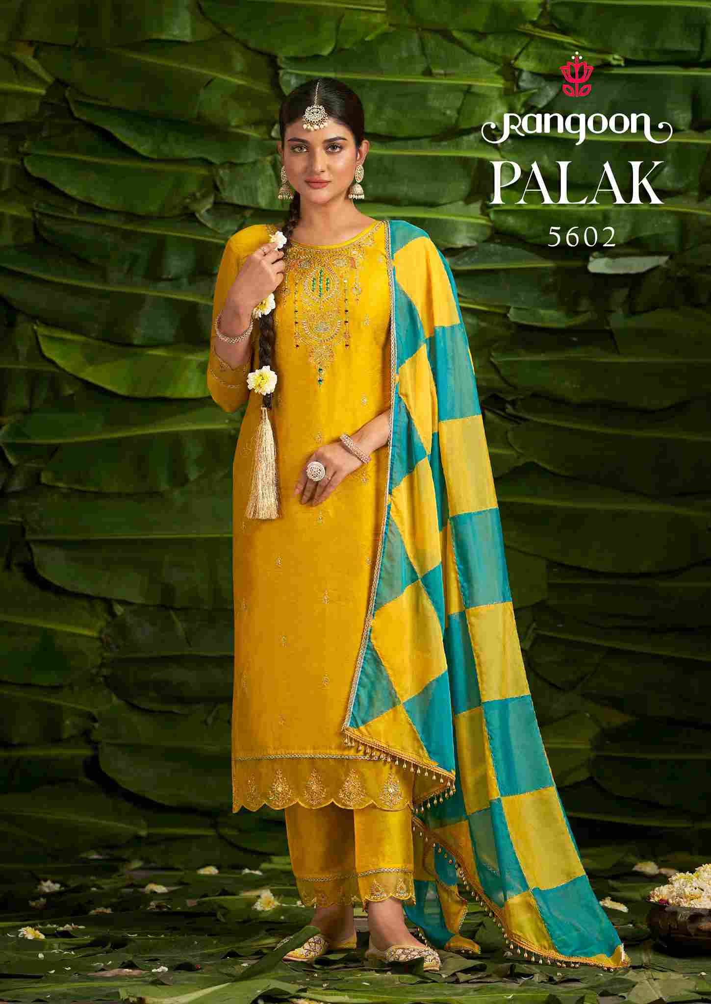 Palak By Rangoon 5601 To 5604 Series Beautiful Stylish Festive Suits Fancy Colorful Casual Wear & Ethnic Wear & Ready To Wear Viscose With Work Dresses At Wholesale Price