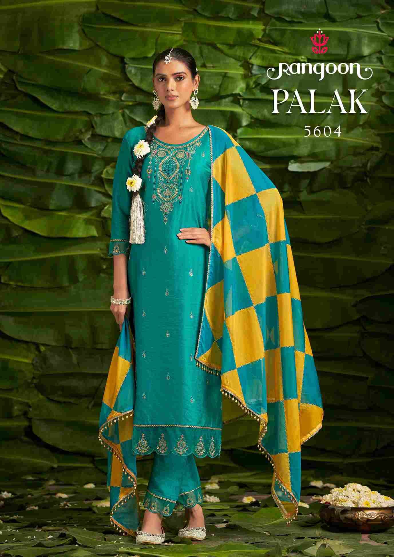 Palak By Rangoon 5601 To 5604 Series Beautiful Stylish Festive Suits Fancy Colorful Casual Wear & Ethnic Wear & Ready To Wear Viscose With Work Dresses At Wholesale Price