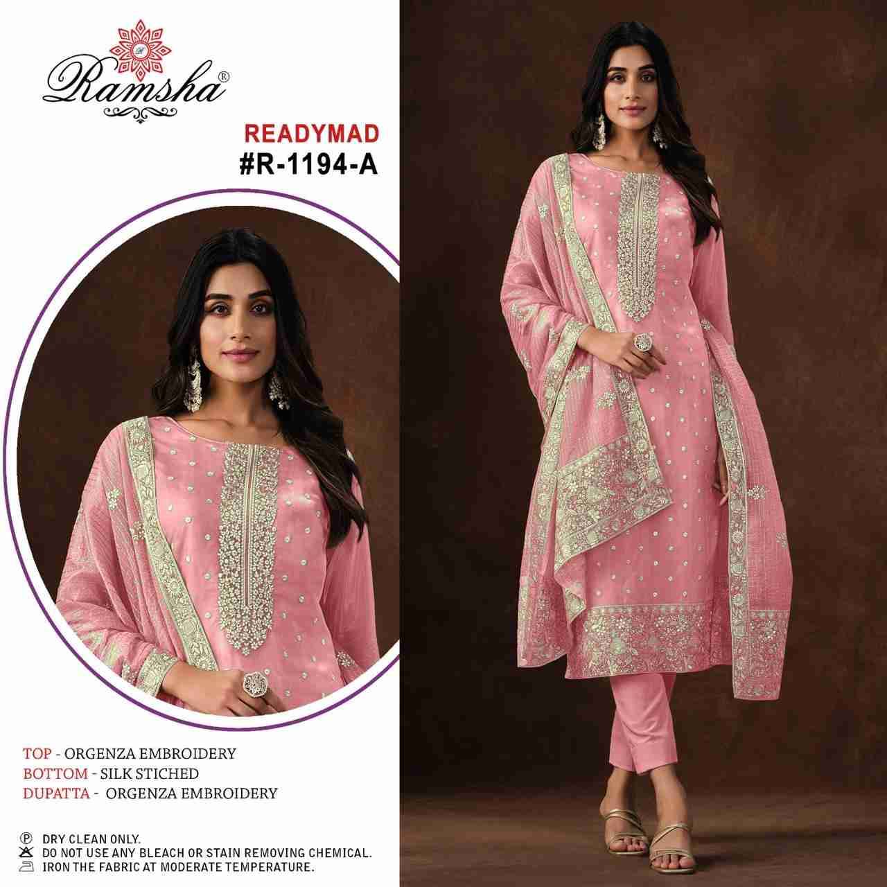 Ramsha 1194 Colours By Ramsha 1194-A To 1194-D Series Beautiful Pakistani Suits Colorful Stylish Fancy Casual Wear & Ethnic Wear Organza Dresses At Wholesale Price