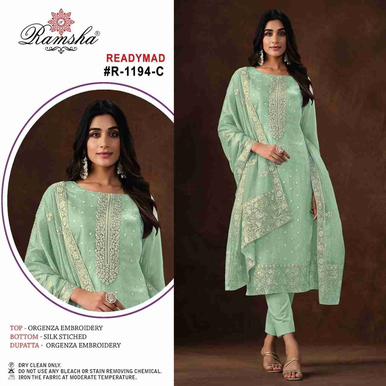 Ramsha 1194 Colours By Ramsha 1194-A To 1194-D Series Beautiful Pakistani Suits Colorful Stylish Fancy Casual Wear & Ethnic Wear Organza Dresses At Wholesale Price