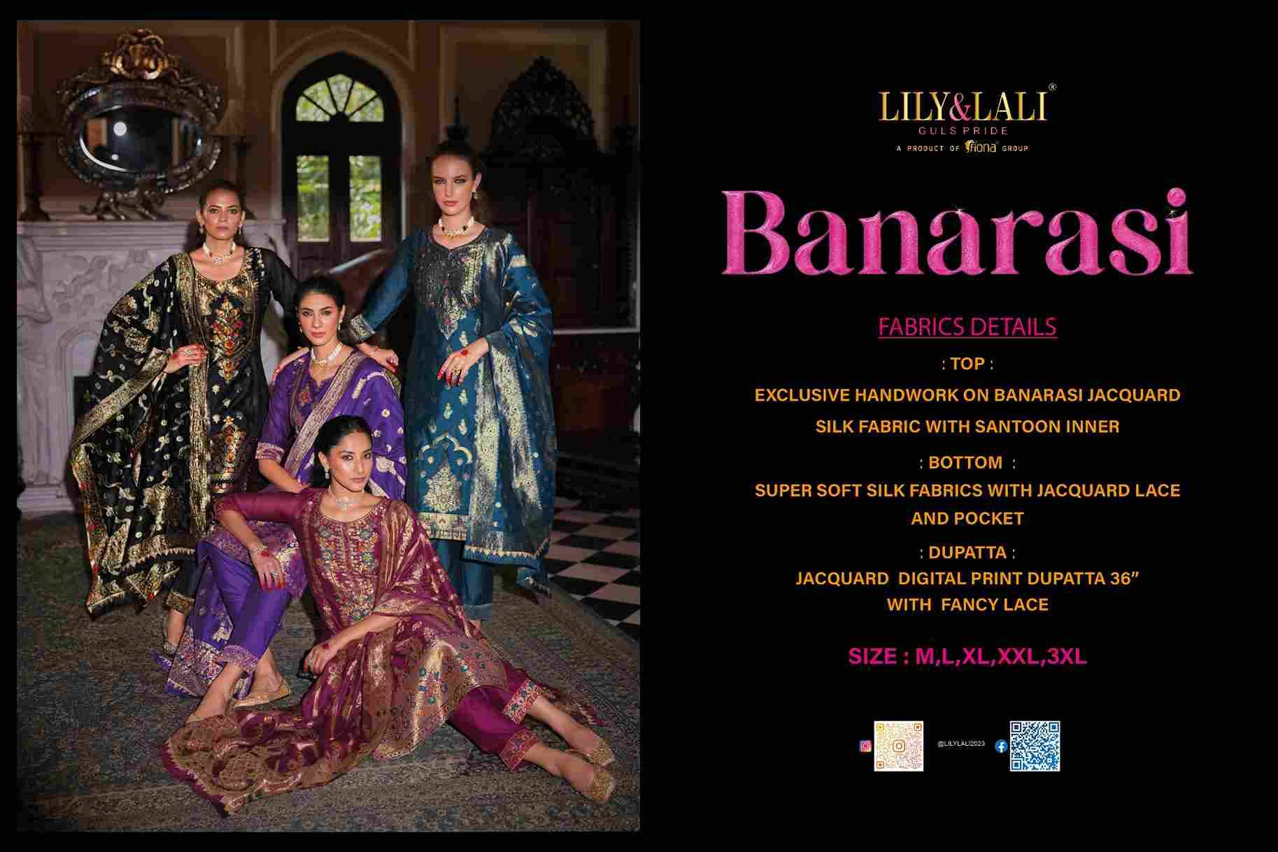 Banarasi By Lily And Lali 23101 To 23106 Series Beautiful Stylish Festive Suits Fancy Colorful Casual Wear & Ethnic Wear & Ready To Wear Banarasi Jacquard Silk Dresses At Wholesale Price