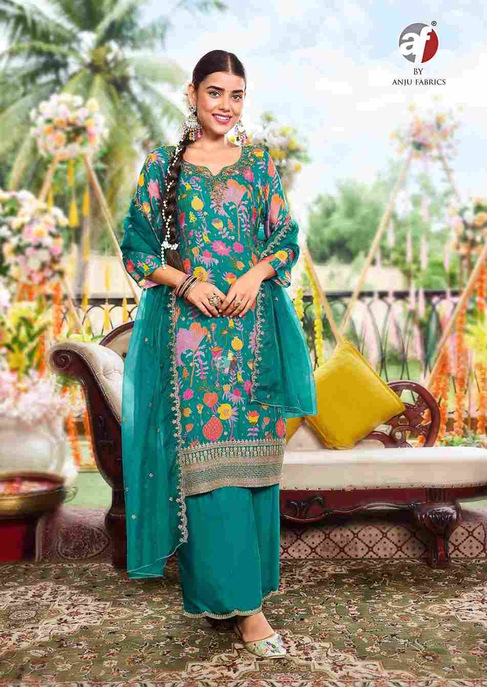 Nazar Vol-7 By Anju Fabrics 4051 To 4056 Series Beautiful Stylish Festive Suits Fancy Colorful Casual Wear & Ethnic Wear & Ready To Wear Pure Organza Dresses At Wholesale Price