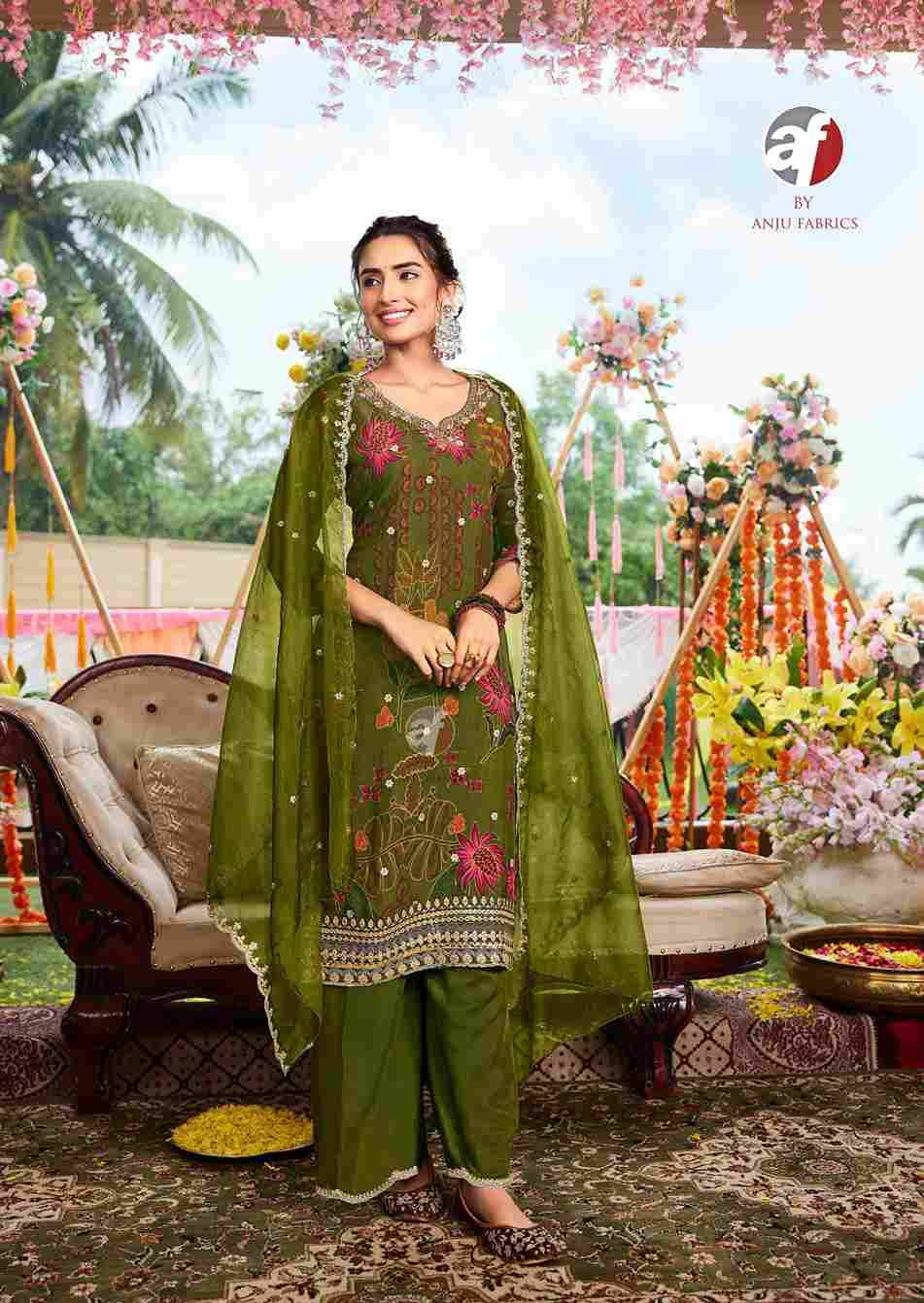 Nazar Vol-7 By Anju Fabrics 4051 To 4056 Series Beautiful Stylish Festive Suits Fancy Colorful Casual Wear & Ethnic Wear & Ready To Wear Pure Organza Dresses At Wholesale Price