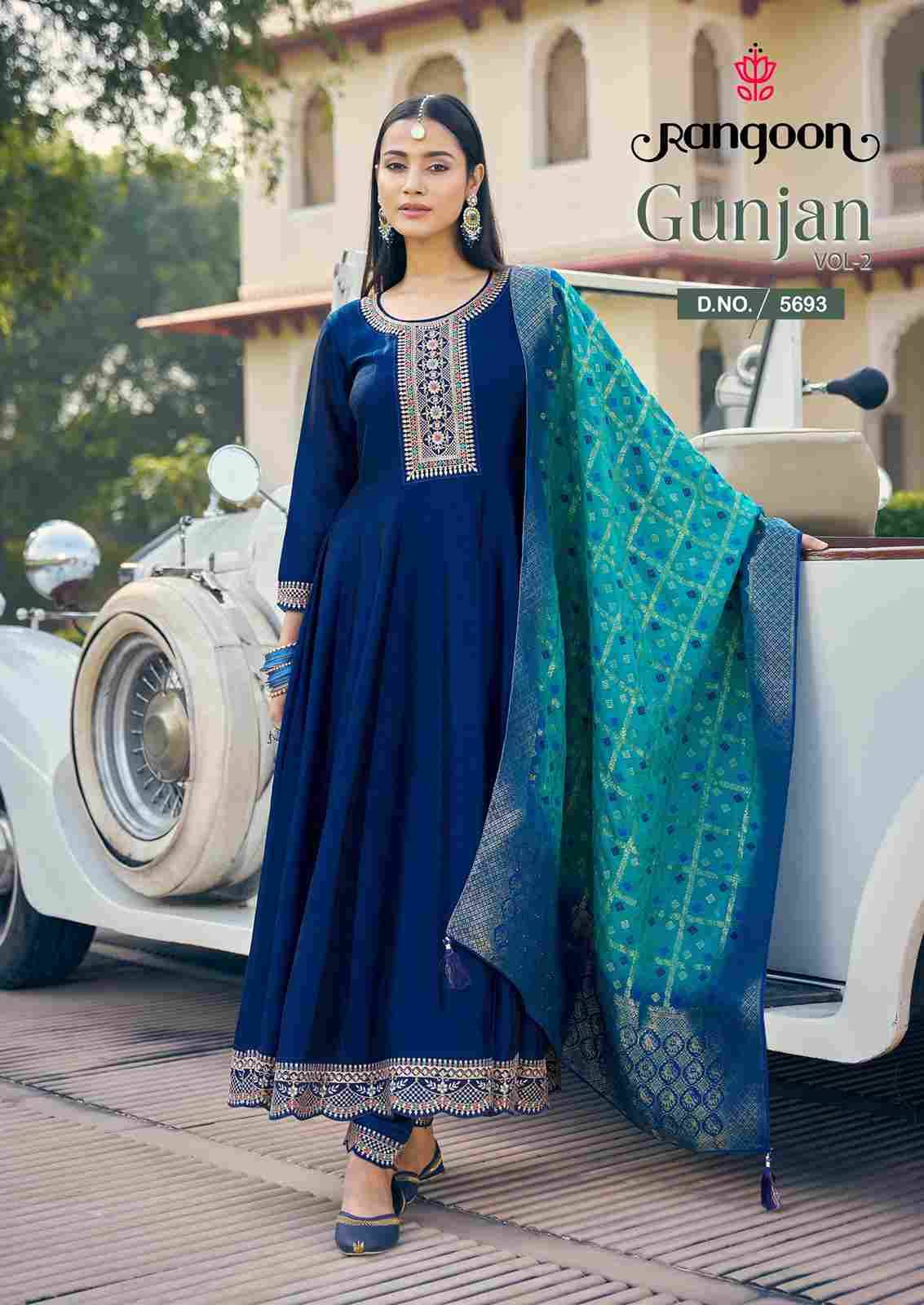 Gunjan Vol-2 By Rangoon 5691 To 5696 Series Beautiful Stylish Festive Suits Fancy Colorful Casual Wear & Ethnic Wear & Ready To Wear Silk Embroidered Dresses At Wholesale Price