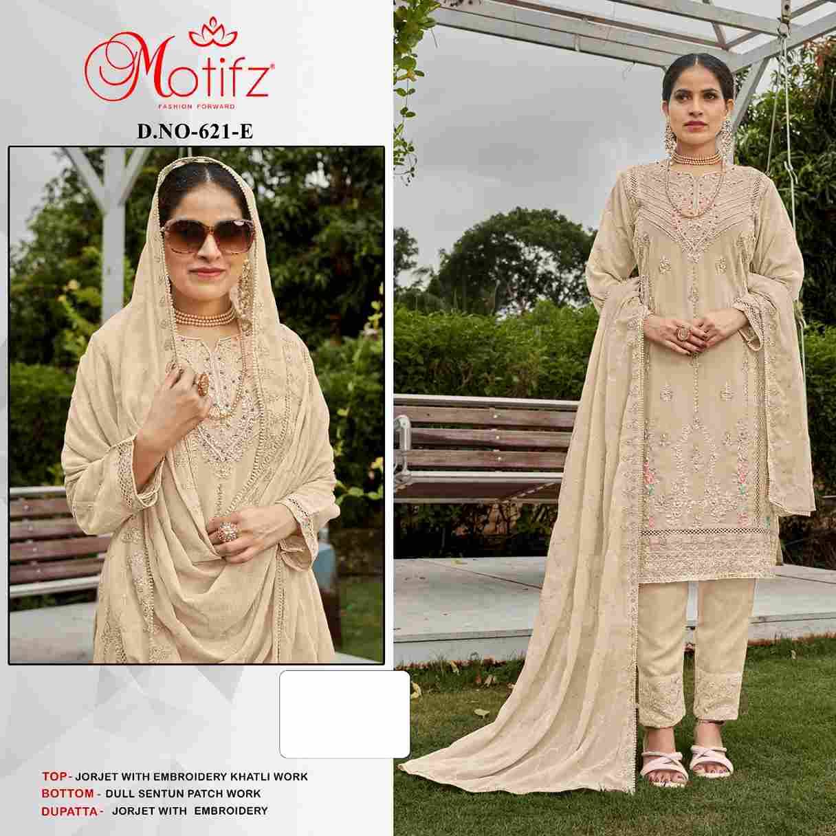 Motifz Hit Design 621 Colours Vol-2 By Motifz 621-E To 621-H Series Beautiful Pakistani Suits Colorful Stylish Fancy Casual Wear & Ethnic Wear Georgette Dresses At Wholesale Price