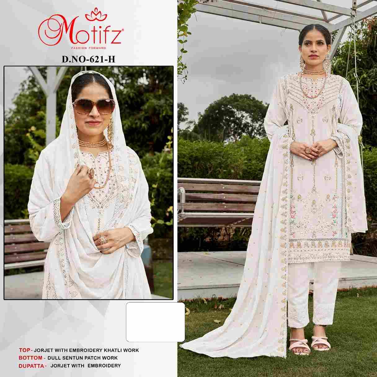 Motifz Hit Design 621 Colours Vol-2 By Motifz 621-E To 621-H Series Beautiful Pakistani Suits Colorful Stylish Fancy Casual Wear & Ethnic Wear Georgette Dresses At Wholesale Price