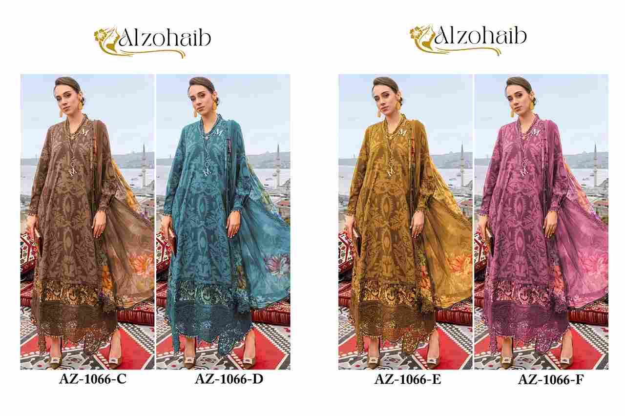 Alzohaib-1066 Colours By Alzohaib 1066-C To 1066-F Series Wholesale Designer Pakistani Suits Collection Beautiful Stylish Fancy Colorful Party Wear & Occasional Wear Pure Cotton Dresses At Wholesale Price