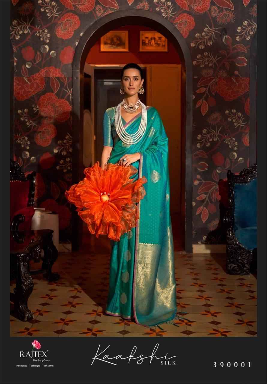 Kaakshi Silk By Raj Tex 390001 To 390006 Series Indian Traditional Wear Collection Beautiful Stylish Fancy Colorful Party Wear & Occasional Wear Handloom Silk Sarees At Wholesale Price