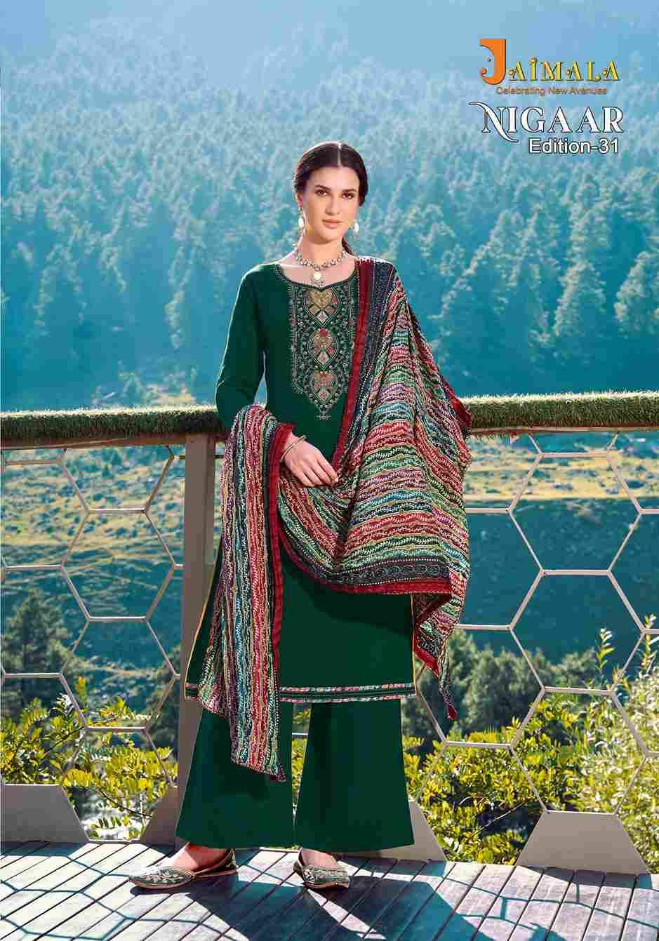 Nigaar Vol-31 By Jaimala 1669-001 To 1669-008 Series Beautiful Festive Suits Colorful Stylish Fancy Casual Wear & Ethnic Wear Pure Rayon Slub With Work Dresses At Wholesale Price