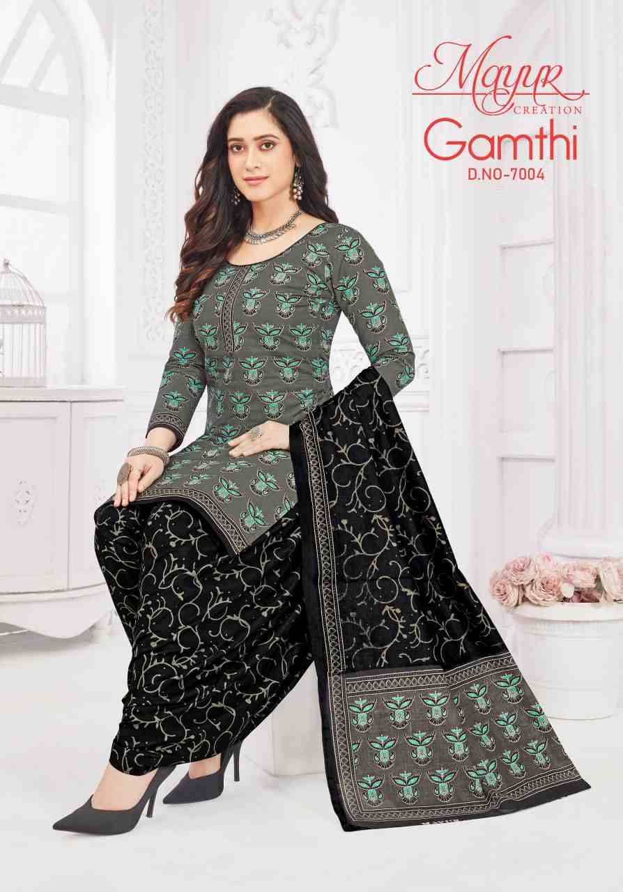 Gamthi Vol-7 By Mayur Creation 7001 To 7010 Series Beautiful Festive Suits Colorful Stylish Fancy Casual Wear & Ethnic Wear Pure Cotton With Embroidered Dresses At Wholesale Price