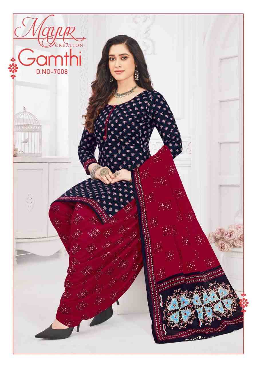 Gamthi Vol-7 By Mayur Creation 7001 To 7010 Series Beautiful Festive Suits Colorful Stylish Fancy Casual Wear & Ethnic Wear Pure Cotton With Embroidered Dresses At Wholesale Price