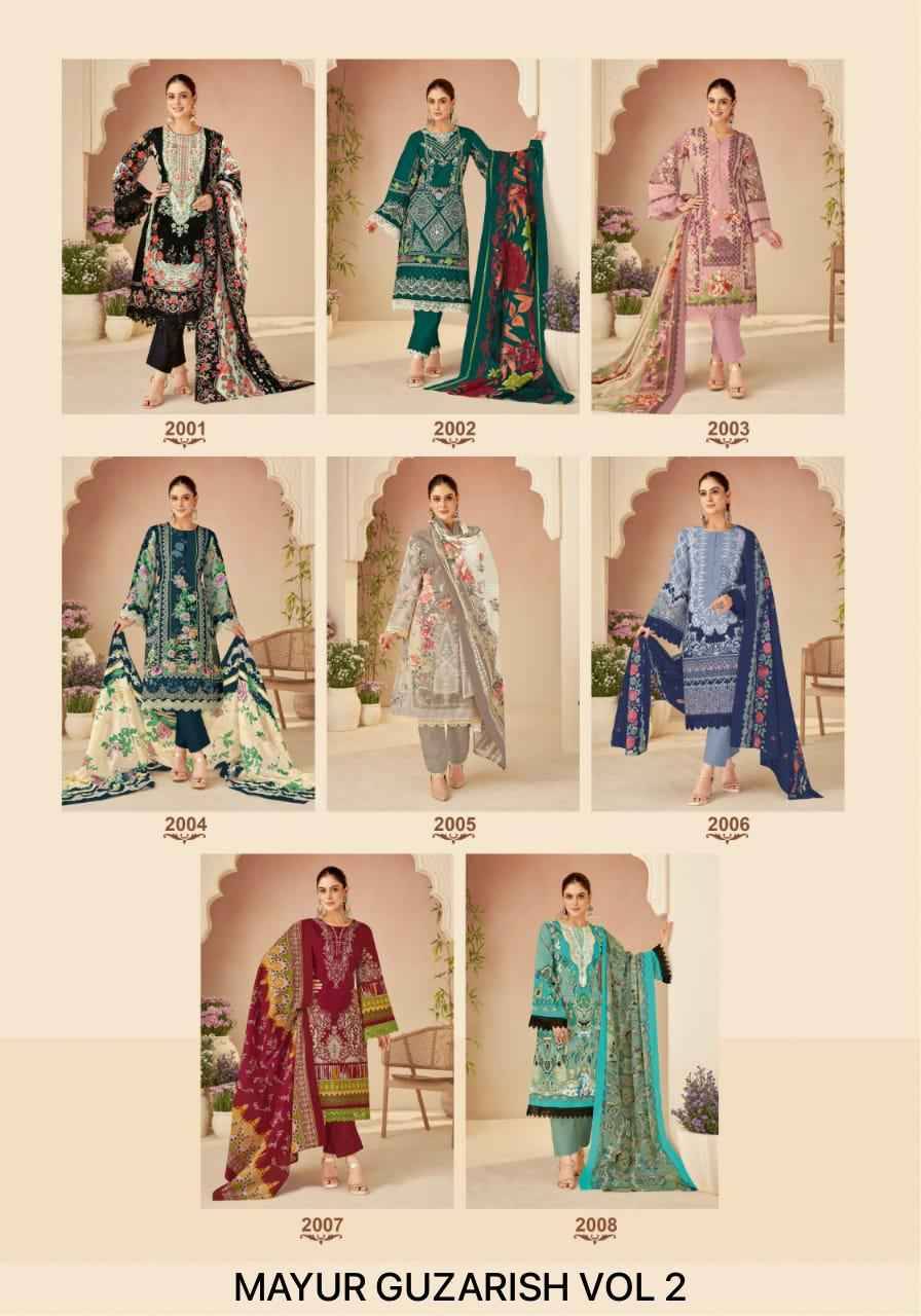 Guzarish Vol-2 By Mayur Creation 2001 To 2008 Series Beautiful Festive Suits Stylish Fancy Colorful Casual Wear & Ethnic Wear Pure Cotton Print Dresses At Wholesale Price