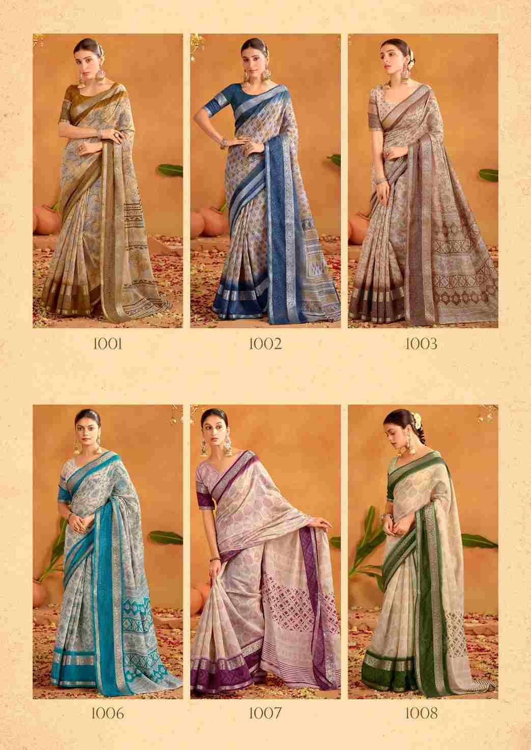 Kalakruti By SR 1001 To 1010 Series Indian Traditional Wear Collection Beautiful Stylish Fancy Colorful Party Wear & Occasional Wear Soft Cotton Sarees At Wholesale Price