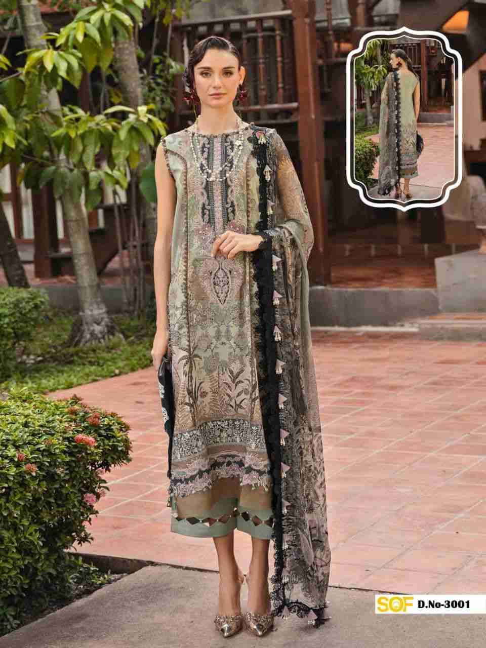 Ayra.B Vol-3 By Shree Om Fab 3001 To 3006 Series Designer Pakistani Suits Beautiful Fancy Stylish Colorful Party Wear & Occasional Wear Pure Lawn With Embroidery Dresses At Wholesale Price