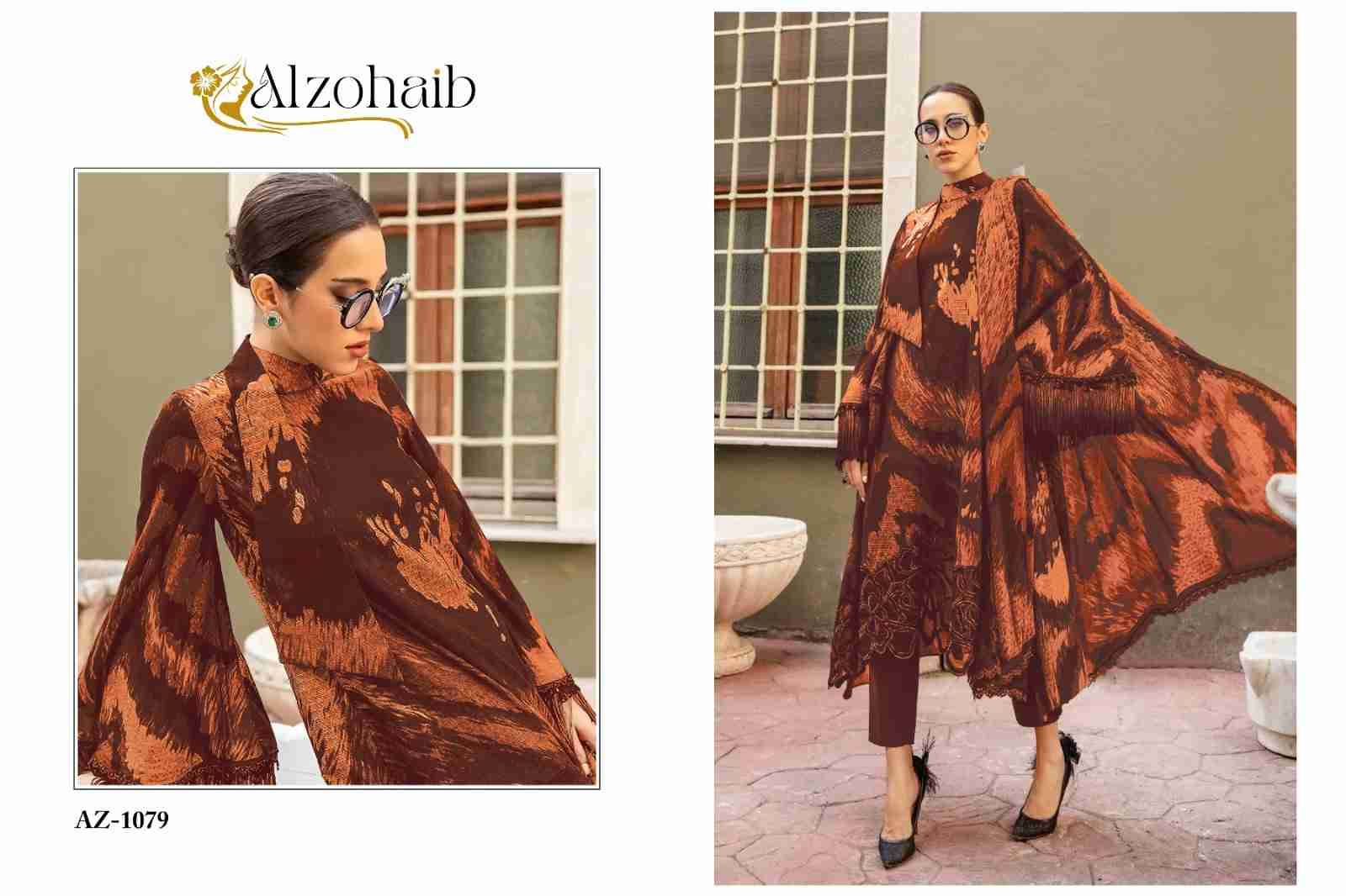 Alzohaib 1077 Series By Alzohaib 1077 To 1079 Series Beautiful Pakistani Suits Stylish Fancy Colorful Party Wear & Occasional Wear Pure Cotton Print Dresses At Wholesale Price