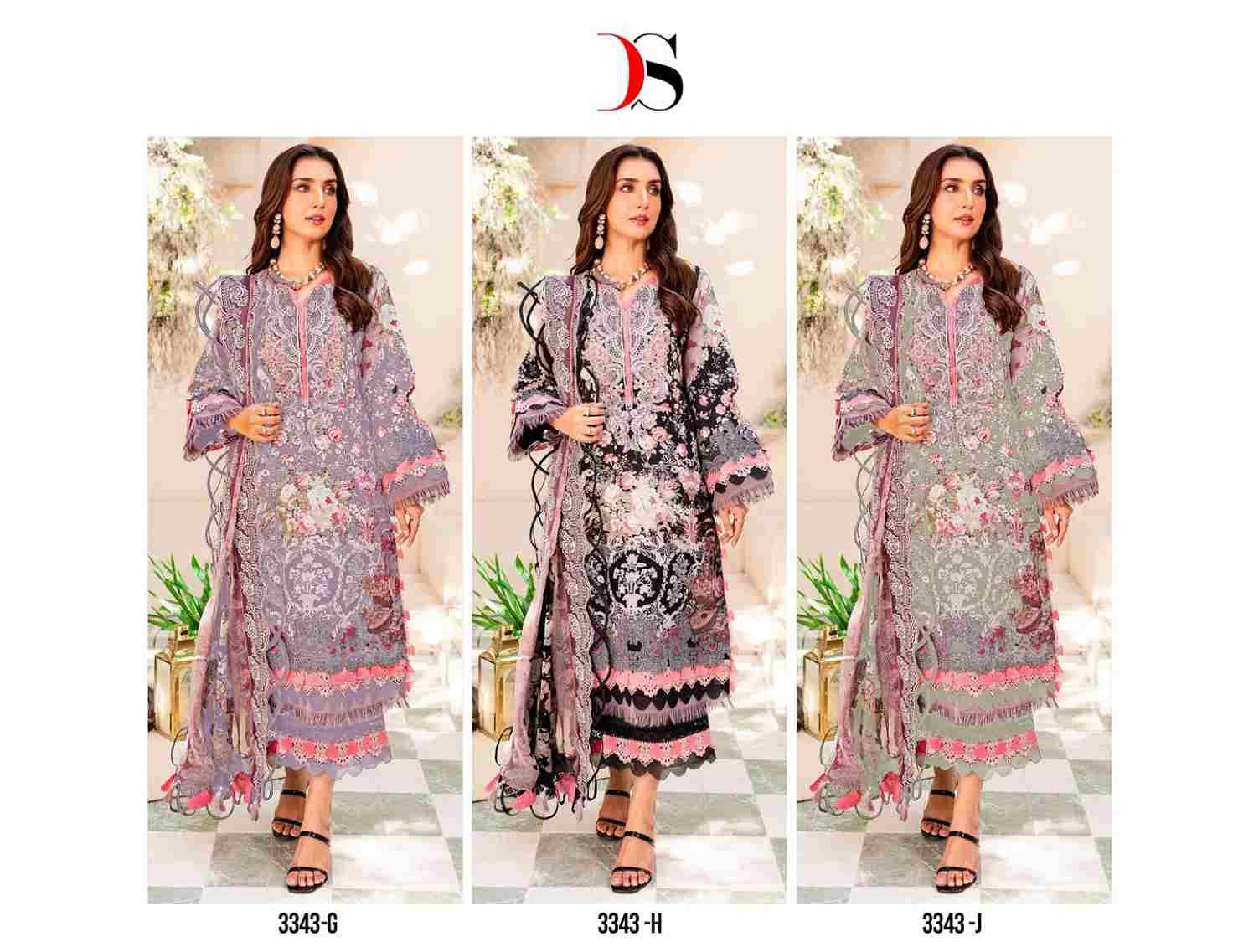 Deepsy Hit Design 3343 Colours Vol-3 By Deepsy Suits Designer Pakistani Suits Beautiful Fancy Stylish Colorful Party Wear & Occasional Wear Pure Cotton With Embroidery Dresses At Wholesale Price