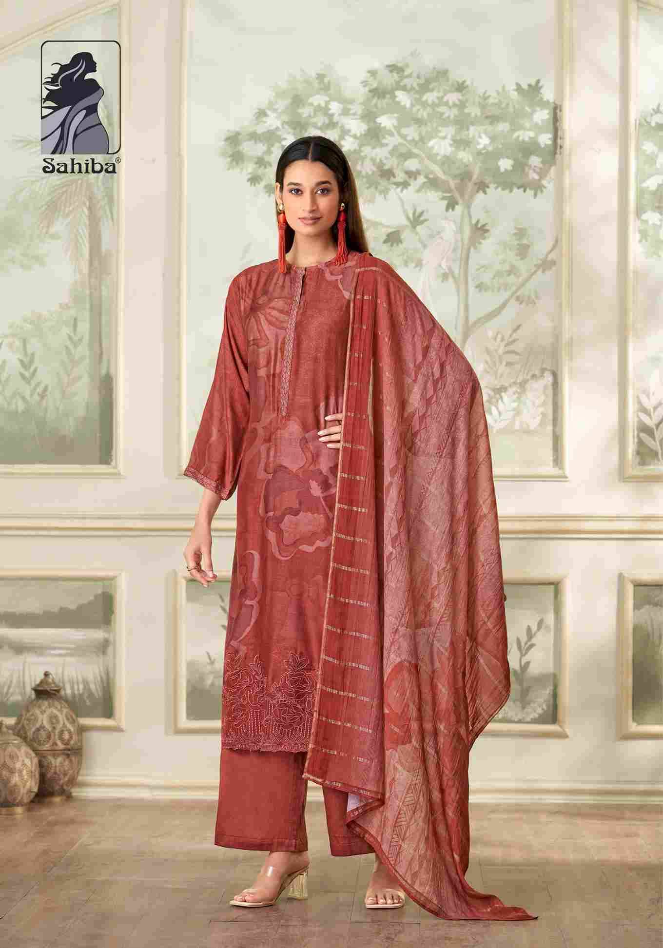 Naila By Sahiba Fabrics Beautiful Festive Suits Colorful Stylish Fancy Casual Wear & Ethnic Wear Muslin Silk Dresses At Wholesale Price