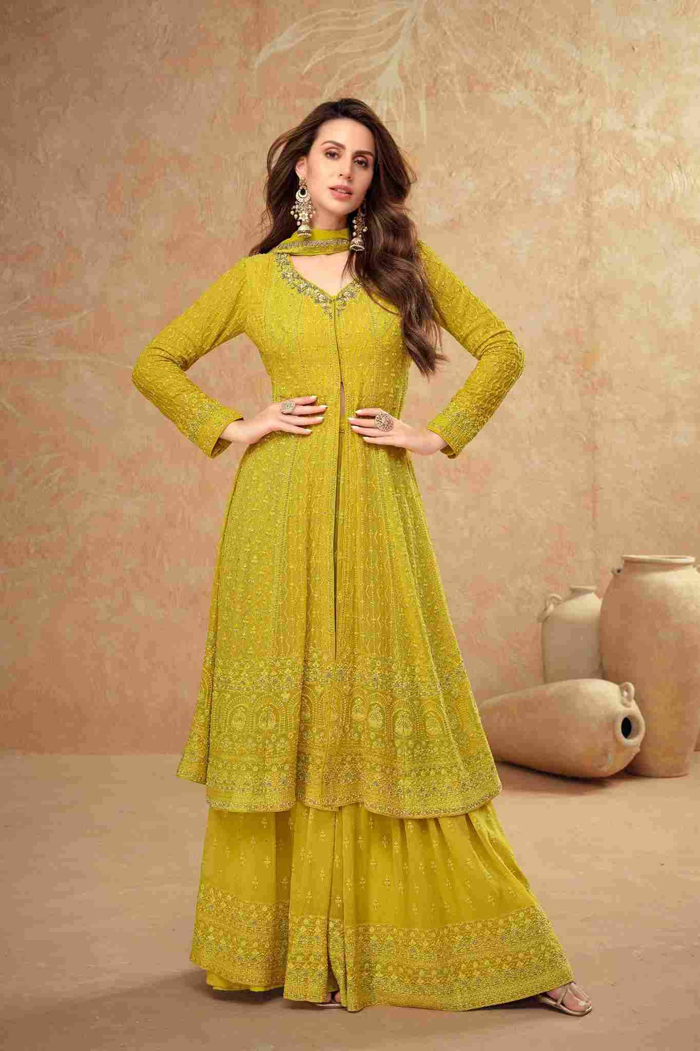 Farina By Gulkayra Designer 7513-A To 7513-D Series Designer Sharara Suits Collection Beautiful Stylish Fancy Colorful Party Wear & Occasional Wear Georgette Embroidered Dresses At Wholesale Price