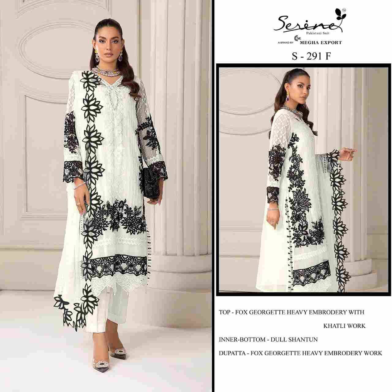 Serene Hit Design S-291 Colours Vol-2 By Serene S-291-F To S-291-I Series Designer Pakistani Suits Beautiful Fancy Colorful Stylish Party Wear & Occasional Wear Faux Georgette Embroidered Dresses At Wholesale Price