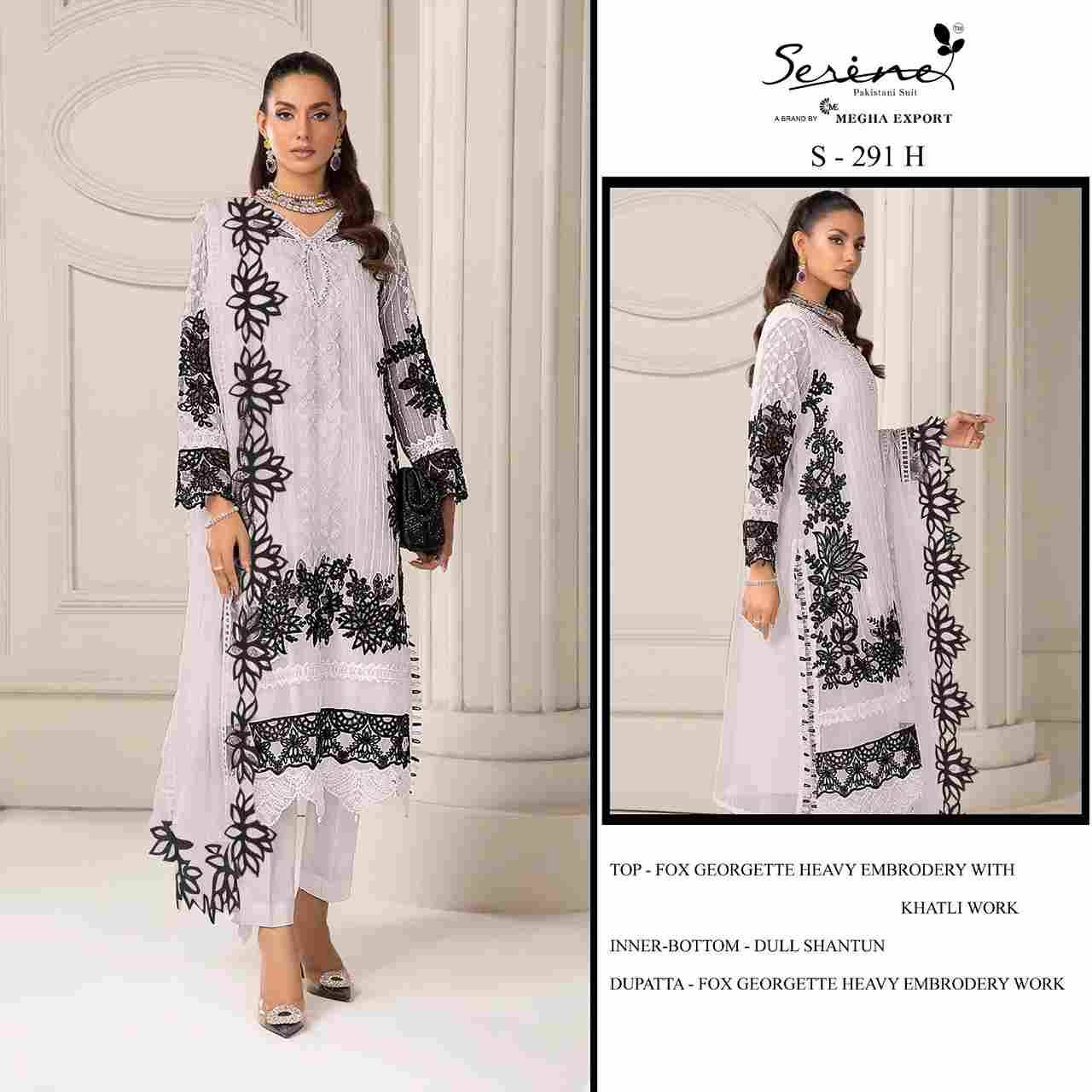 Serene Hit Design S-291 Colours Vol-2 By Serene S-291-F To S-291-I Series Designer Pakistani Suits Beautiful Fancy Colorful Stylish Party Wear & Occasional Wear Faux Georgette Embroidered Dresses At Wholesale Price