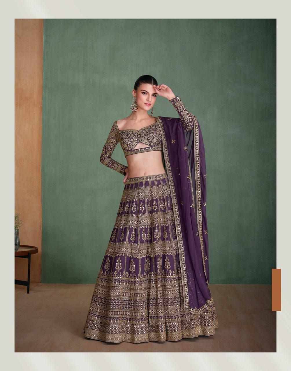 Amarpali By Sayuri 5660 To 5662 Series Designer Beautiful Wedding Collection Occasional Wear & Party Wear Georgette Lehengas At Wholesale Price