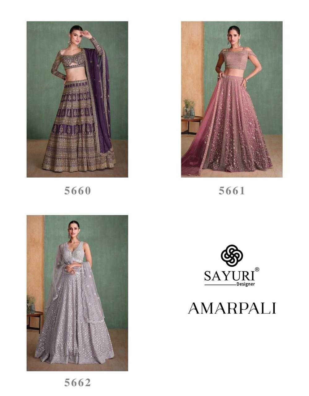 Amarpali By Sayuri 5660 To 5662 Series Designer Beautiful Wedding Collection Occasional Wear & Party Wear Georgette Lehengas At Wholesale Price