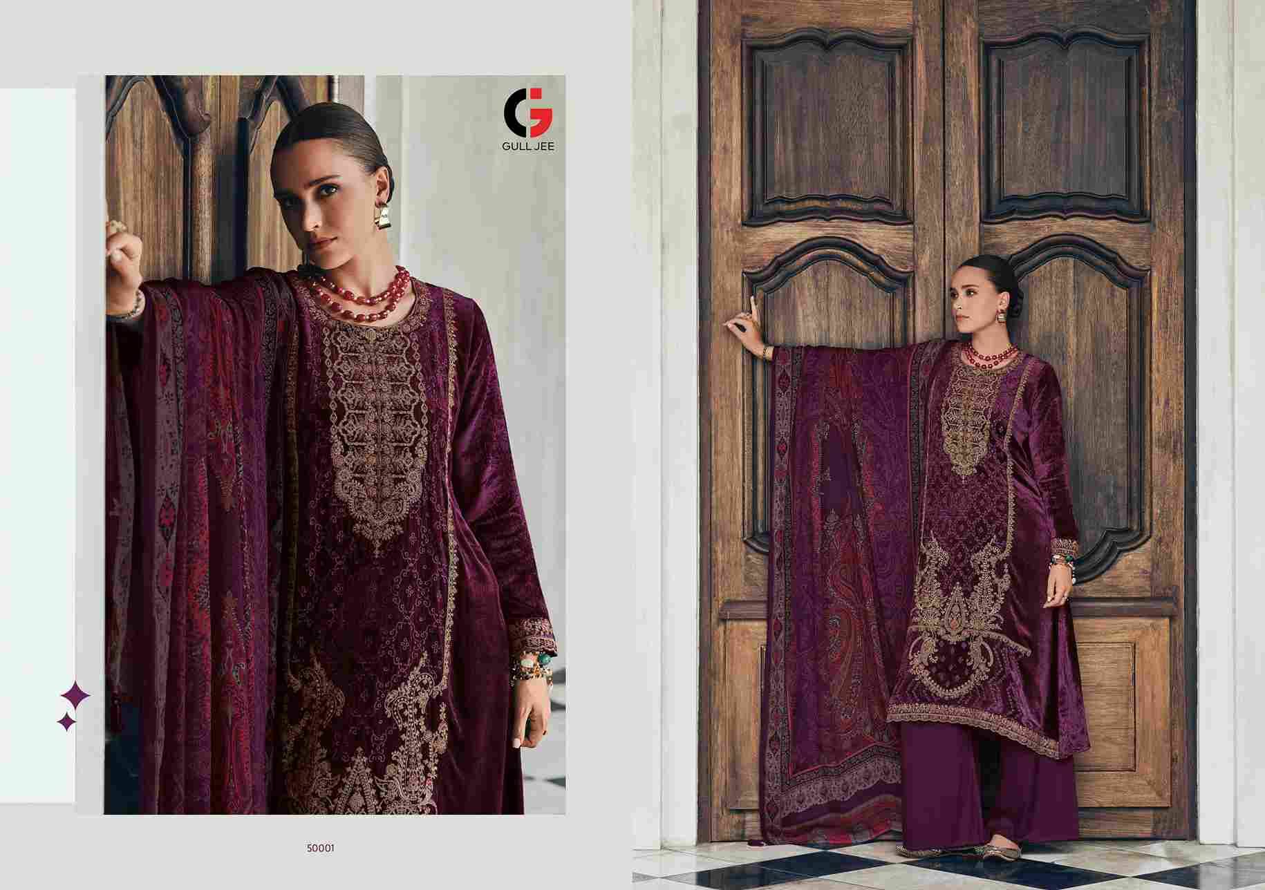 Alfaz By Gull Jee 50001 To 50006 Series Beautiful Festive Suits Colorful Stylish Fancy Casual Wear & Ethnic Wear Viscose Velvet Embroidered Dresses At Wholesale Price