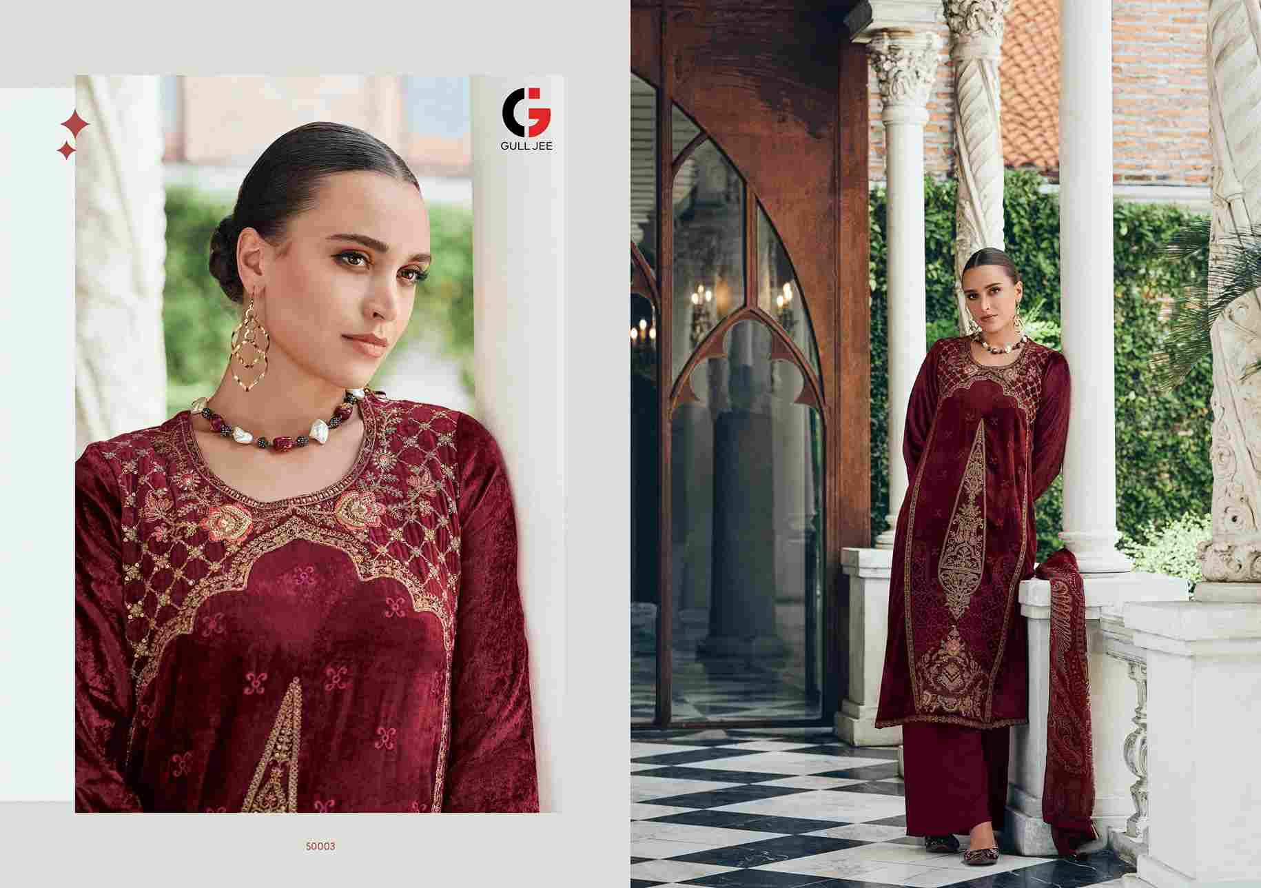 Alfaz By Gull Jee 50001 To 50006 Series Beautiful Festive Suits Colorful Stylish Fancy Casual Wear & Ethnic Wear Viscose Velvet Embroidered Dresses At Wholesale Price