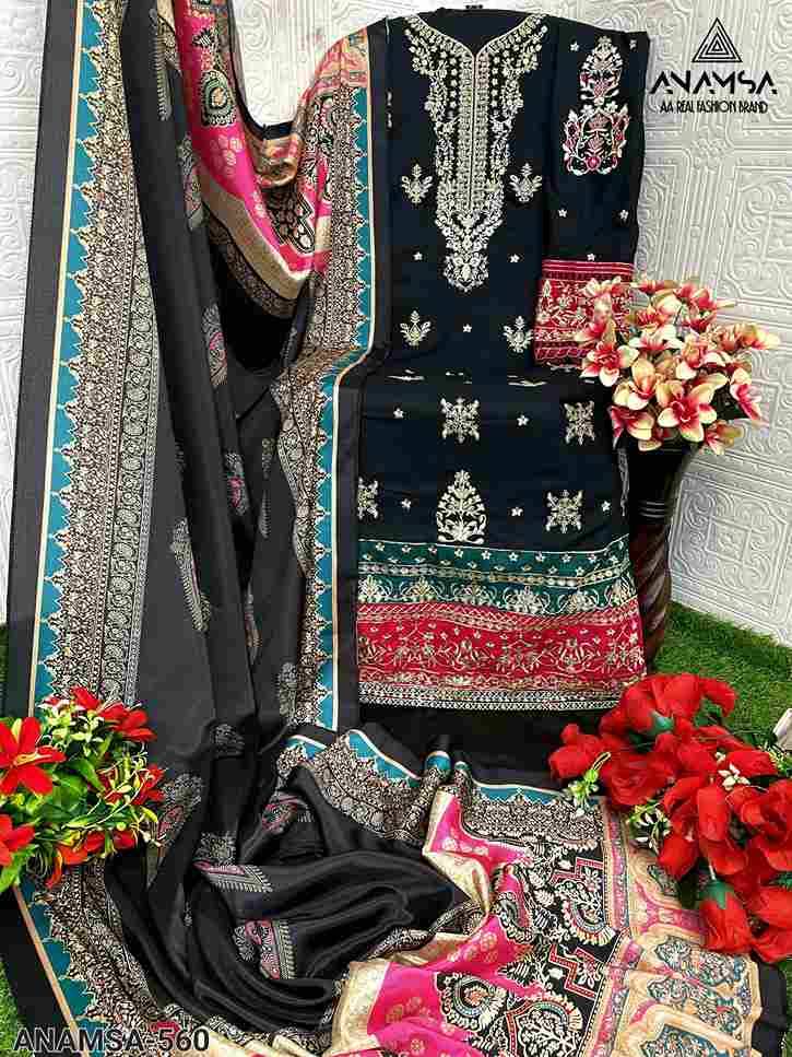 Anamsa Hit Design 560 By Fashid Wholesale Beautiful Pakistani Suits Colorful Stylish Fancy Casual Wear & Ethnic Wear Pure Rayon Cotton Embroidered Dresses At Wholesale Price