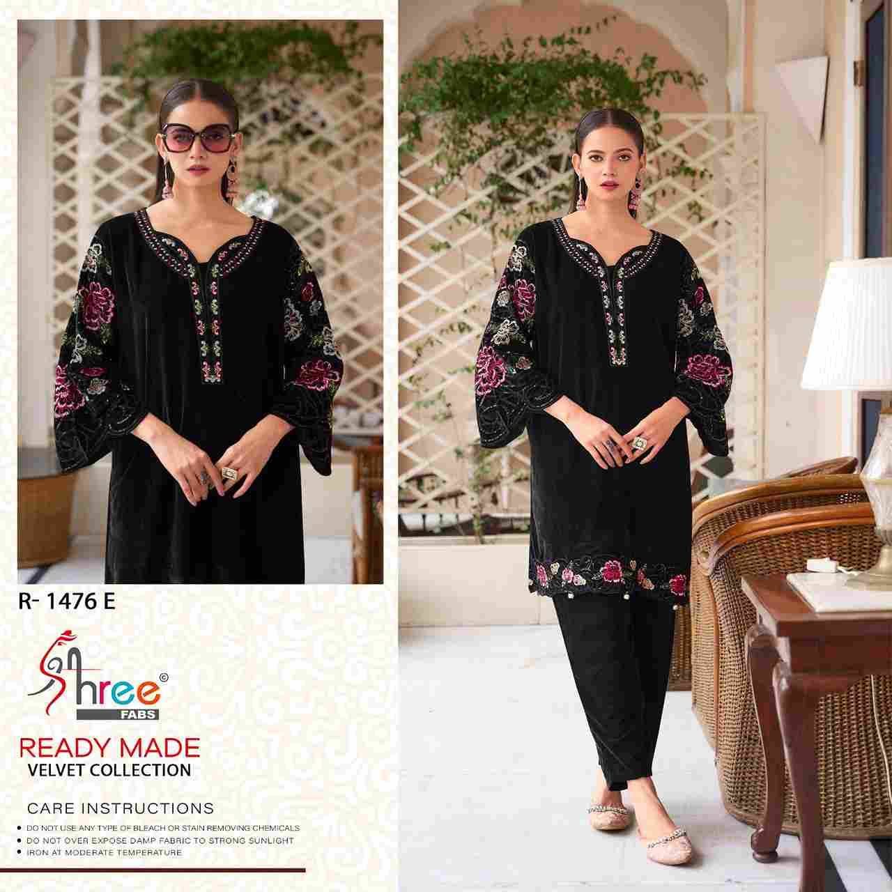 Shree Fabs Hit Design R-1476 Colours Vol-2 By Shree Fabs R-1476-E To R-1476-H Series Wholesale Designer Pakistani Suits Collection Beautiful Stylish Fancy Colorful Party Wear & Occasional Wear Velvet Kurtis With Bottom At Wholesale Price