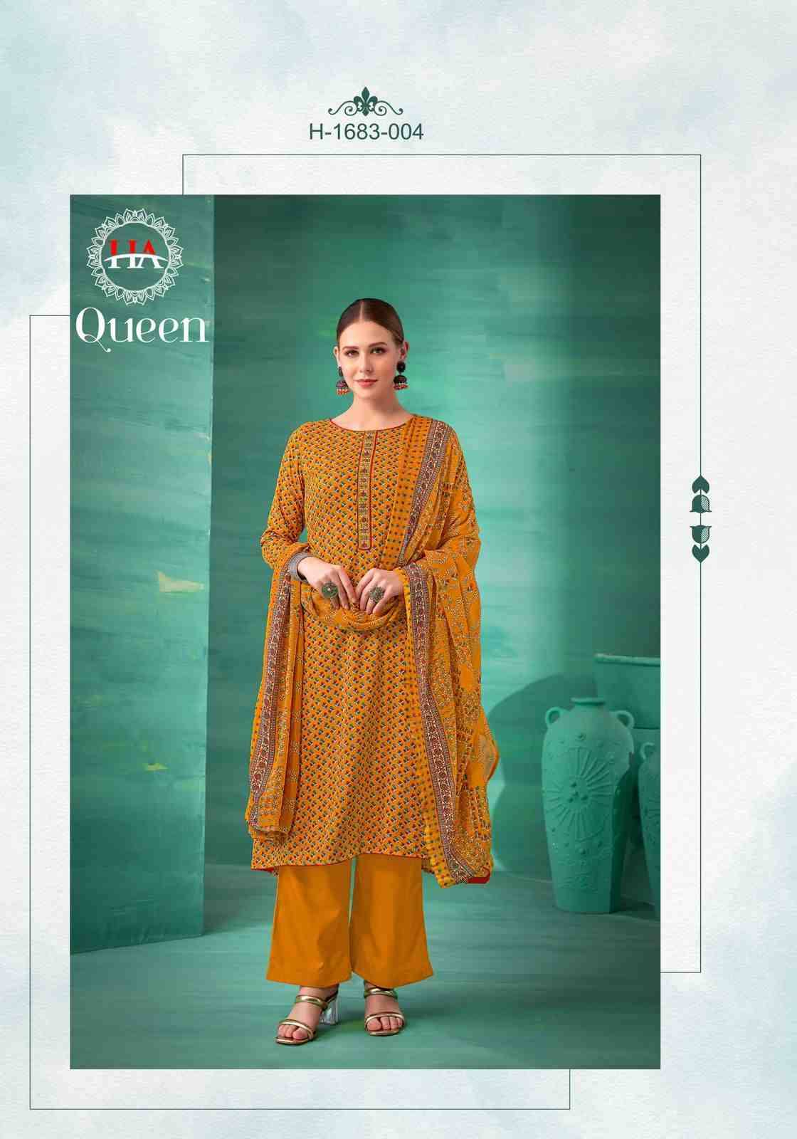 Queen By Harshit Fashion Hub 1683-001 To 1683-008 Series Beautiful Festive Suits Stylish Fancy Colorful Casual Wear & Ethnic Wear Pure Viscose Rayon Print Dresses At Wholesale Price