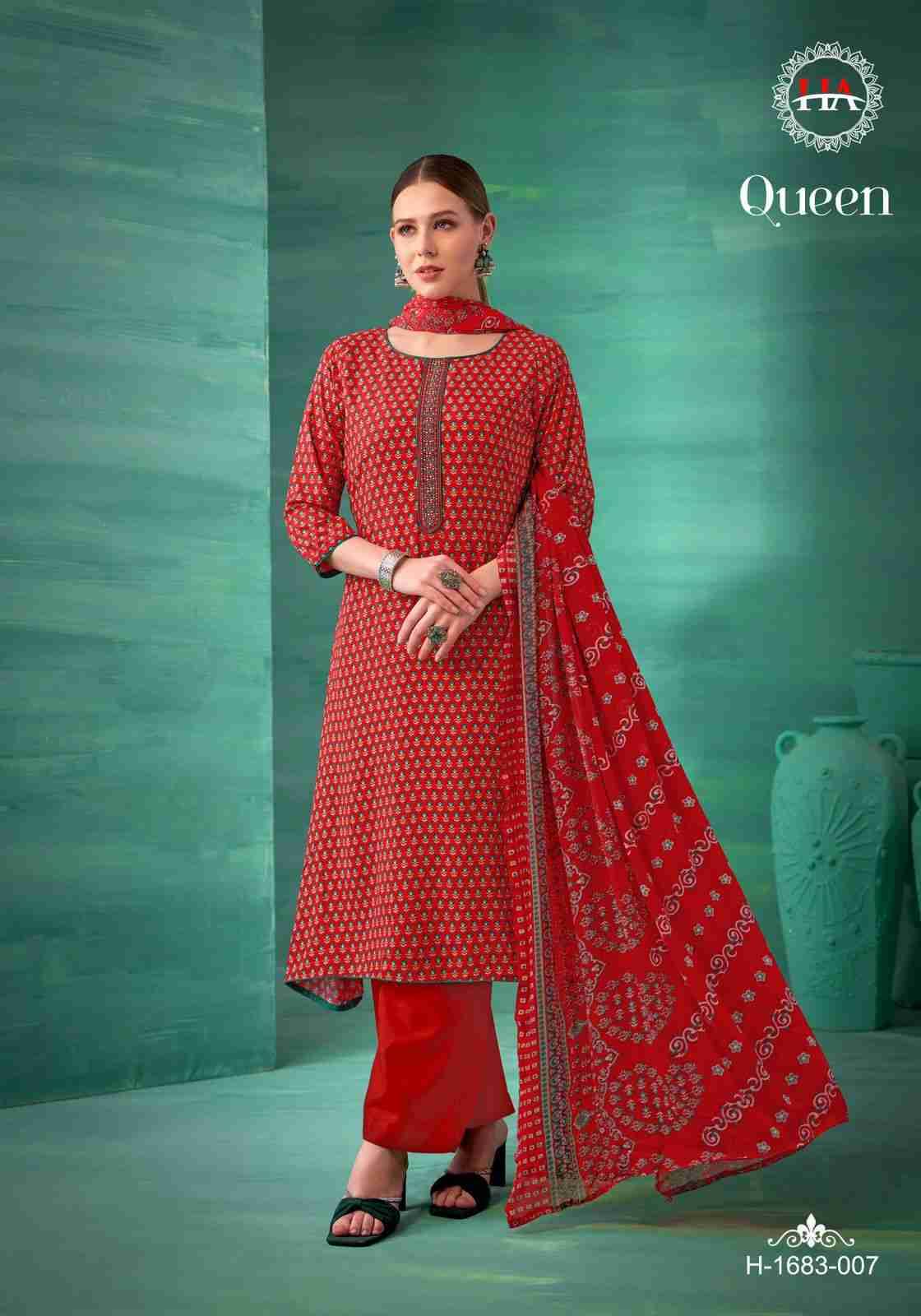 Queen By Harshit Fashion Hub 1683-001 To 1683-008 Series Beautiful Festive Suits Stylish Fancy Colorful Casual Wear & Ethnic Wear Pure Viscose Rayon Print Dresses At Wholesale Price